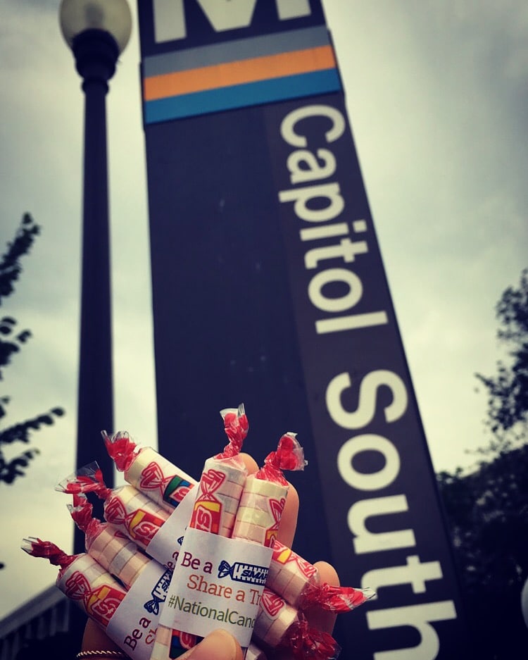 We Celebrated #NationalCandyMonth By Sharing Sweet Treats & Industry Information At Capitol South Metro Station.