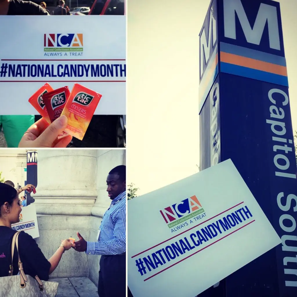 We Celebrated #NationalCandyMonth By Sharing Sweet Treats & Industry Information At Capitol Hill Metro Stations.