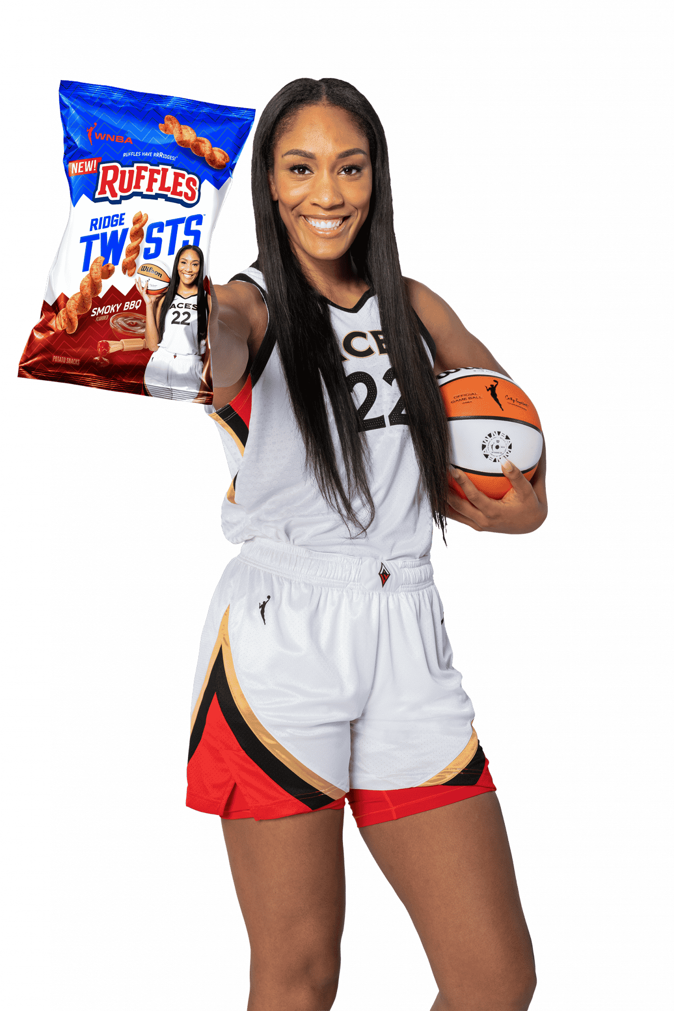 Ruffles Signs WNBA All Star A Ja Wilson To Chip Deal Roster Launches   Aja Wilson Ruffles Ridge Twists 1 1366x2048 